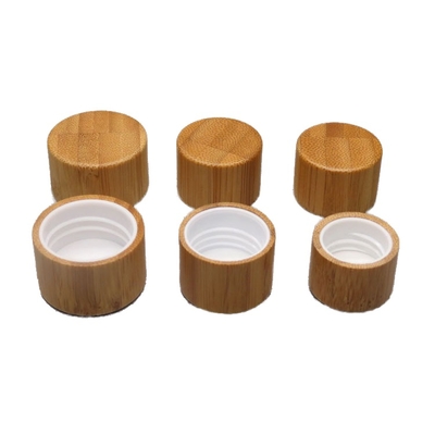 Essential Oil Bottle Caps  Wooden Screw Cap Bamboo Lids Glass Plastic Iron Cosmetic Packaging